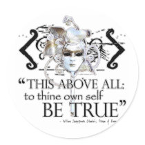 Hamlet "... own self be true ..." Quote stickers