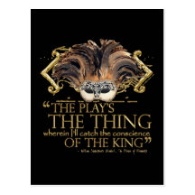 Hamlet Play Quote (Gold Version) Postcards
