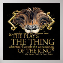 Hamlet Play Quote (Gold Version) Posters