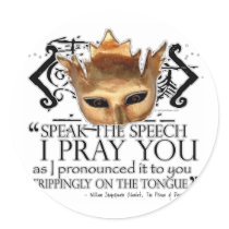 Hamlet "Speak the speech ..." Sticker