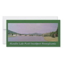 Hamlin Lake Park Smethport Postcard Custom Photo Card