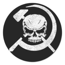 Hammer and Sickle with Skull stickers by GrungeFactory Hammer and Sickle with Skull stickers