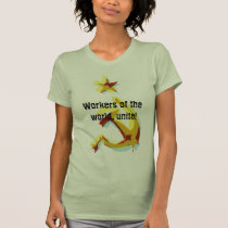 Hammer and Sickle, Workers of the world, unite! t-shirts by amsiebee Hammer and Sickle, Workers of the world, unite! t-shirts