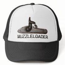 Hammer of muzzle loader, a black powder rifle mesh hat