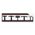 Hammer Shadows Bumpersticker Bumper Stickers