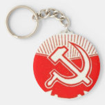 Hammer, Sickle, and Red Flags Keychains