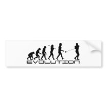 Hammer Throw Sport Evolution Art Bumper Sticker