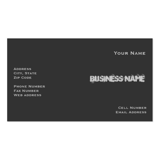 Hammered Business Card Templates (back side)