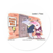 Hammerhead Sharks @ Door Funny Gifts Tees Etc stickers