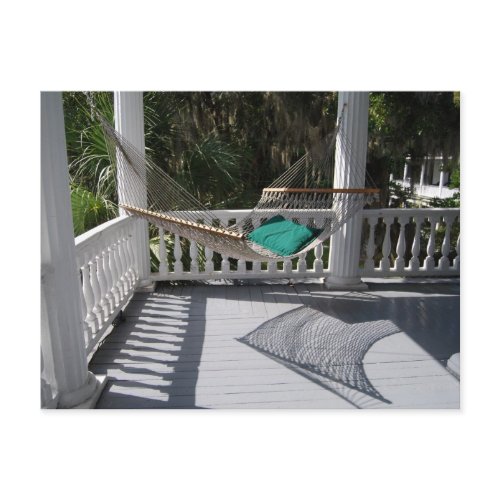 Hammock on the Veranda Postcard postcard