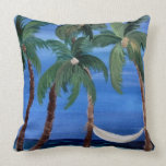 Hammock Palms throw pillow pillows