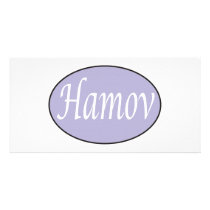 Hamov Purple Customized Photo Card