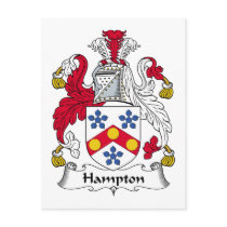 Hampton Family Crest postcards