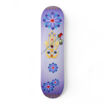 Hamsa and Flowers Skateboard
