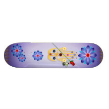 Hamsa and Flowers Skateboard
