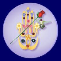 Hamsa and Flowers  Stickers stickers