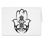 HAMSA - black and white Card