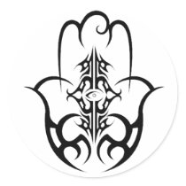 HAMSA - black and white stickers