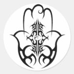 HAMSA - black and white Sticker