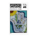 Hamsa Hand for the Earth and it's People postage