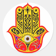 Hamsa - Magic Hamsa Round Stickers