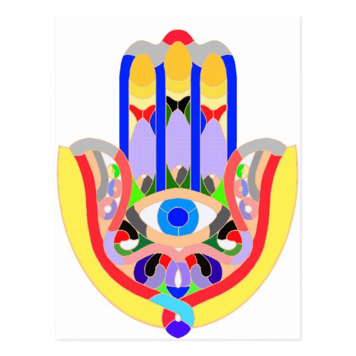 Hamsa - very colorful post cards
