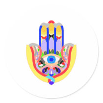 Hamsa - very colorful stickers