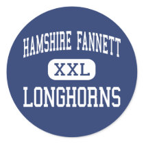 Hamshire Fannett Longhorns Middle Beaumont Round Stickers