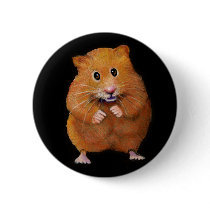 HAMSTER: ART ON BLACK: COLOR PENCIL PINS