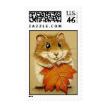 Hamster & Autumn Leaf postage