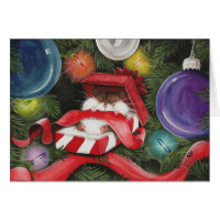 Hamster Christmas Siesta Greeting Card