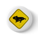 Hamster Crossing Sign Pinback Button