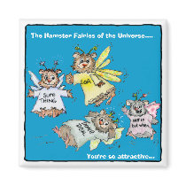 Hamster Fairies of the Universe Cartoon Magnet by zooogle Hamster Fairies of the Universe Cartoon Magnet