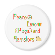 Hamster Hugs Refrigerator Magnet