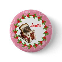 Hamster in a sled buttons by JellyRollDesigns Hamster in a sled buttons