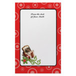 Hamster in a sled custom stationery