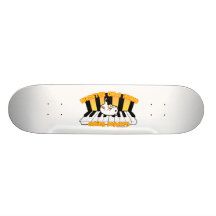 Hamster on a piano eating popcorn skate deck