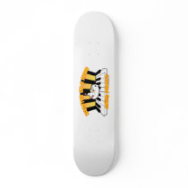 Hamster on a piano eating popcorn skate deck