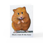 HAMSTER Please Come To My Party cards