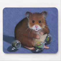 HAMSTER WITH MARBLES: ART mousepads by joyart HAMSTER WITH MARBLES: ART mousepads