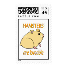 Hamsters are Loveable Postage Stamp