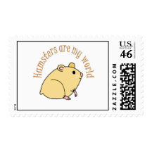 Hamsters are my World Stamp