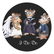 Hamsters Cute Wedding Envelope Seal stickers by zooogle Hamsters Cute Wedding Envelope Seal stickers