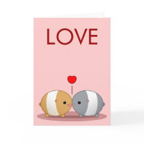 hamsters in love greeting card