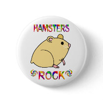 HAMSTERS ROCK PINBACK BUTTONS