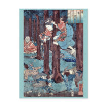 Hana no en Ushiwakamaru by Utagawa, Kuniyoshi Post Card