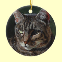 Hana Tabby cat painting art ornaments