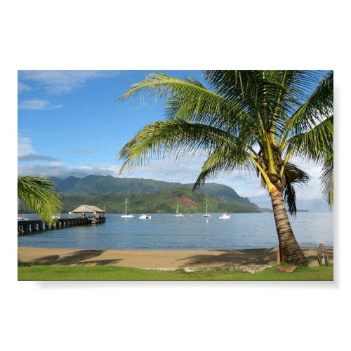 Hanalei Bay and Pier Kauai, Hawaii print