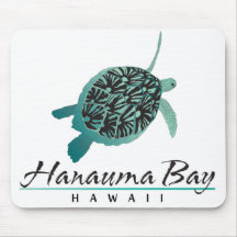 Hanauma Bay Hawaii Green Sea Turtle Mouse Pads