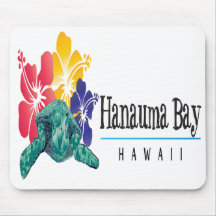 Hanauma Bay Hawaii Green Sea Turtle Mouse Pads